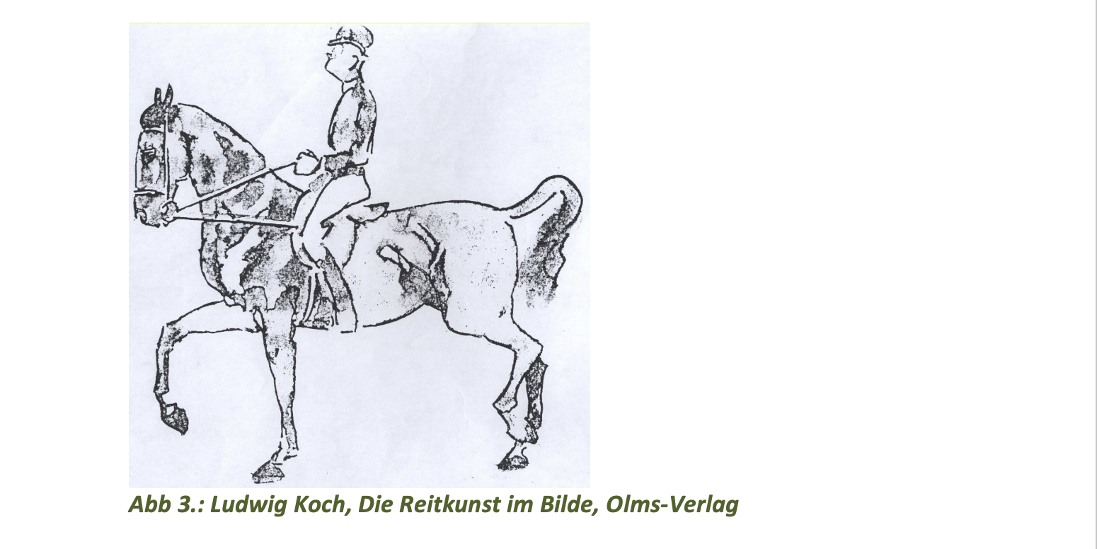 Abb 3.: Ludwig Koch, Die Reitkunst im Bilde, Olms-Verlag